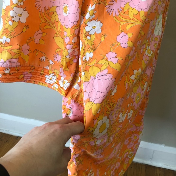 Vintage 1960’s Flower Power Models Coat House Coat - Picture 6 of 10